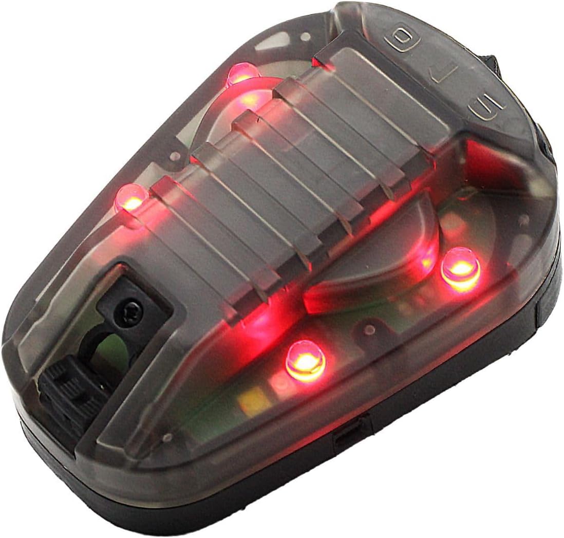 Tactical IR Strobe Helmet Light with Visible LED Strobe Tan Body/ Green visible